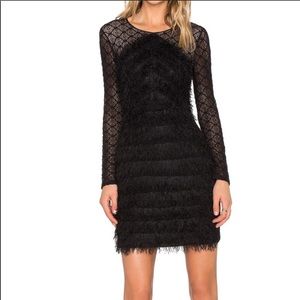 BCBGMAXAZRIA Long Sleeve Black Dress